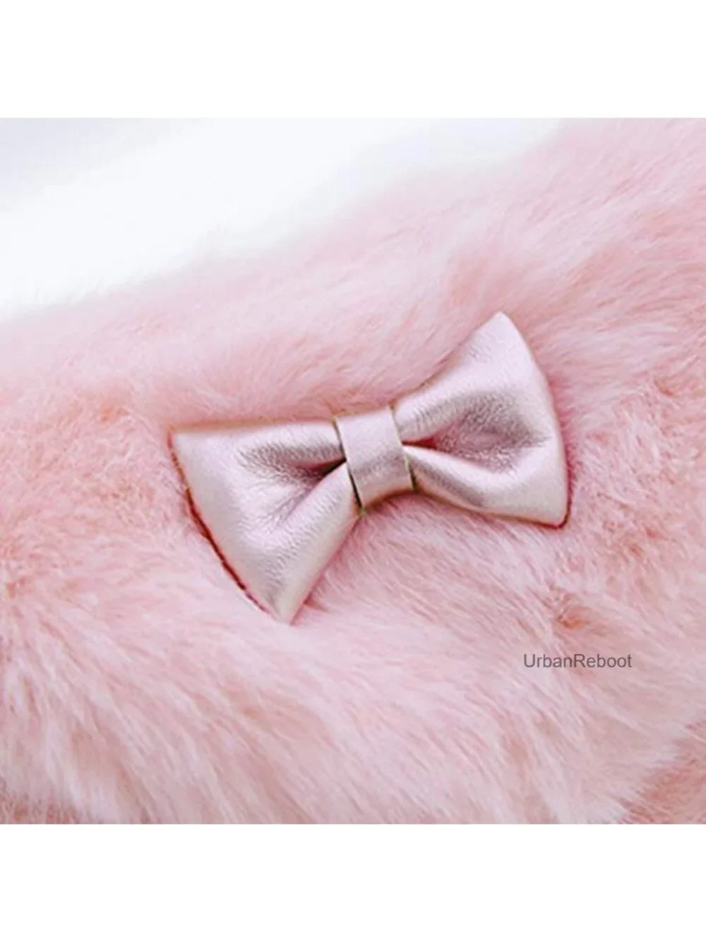 Faux Fur Bowknot Mini Crossbody Purse Girls Small Handbag Wallet
